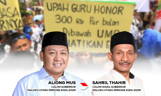 Aliong-Sahril Janji Perjuangkan Gaji Honorer Setara UMP Maluku Utara