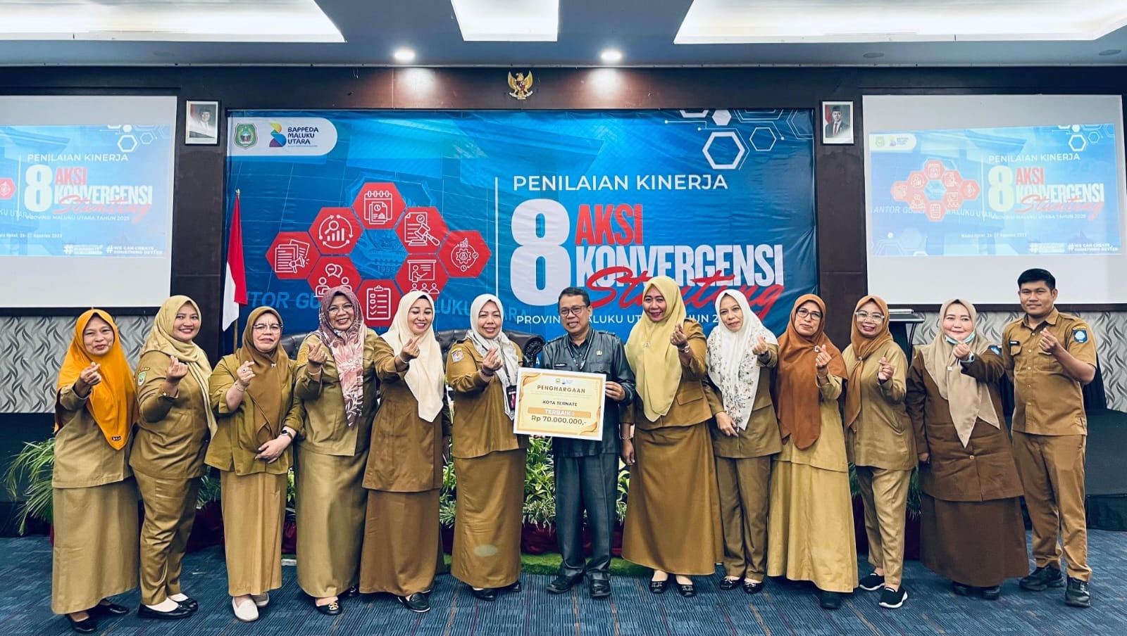 Kota Ternate Raih Juara 1 Lomba 8 Aksi Konvergensi Stunting