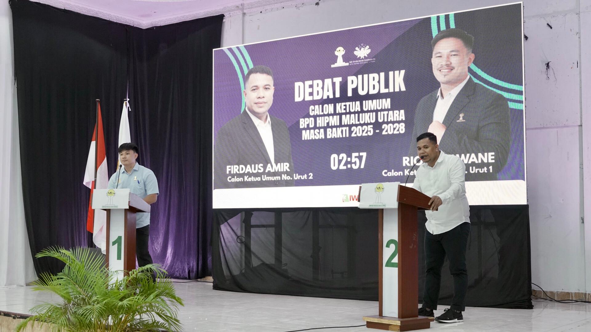 HIPMI Malut Gelar Debat Kandidat Caketum, Rio-Firdaus Saling Adu Gagasan