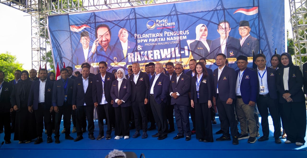 Pengurus NasDem Malut 2025–2029 Dilantik, Saan Mustopa: Kolaborasi dan Sinergi