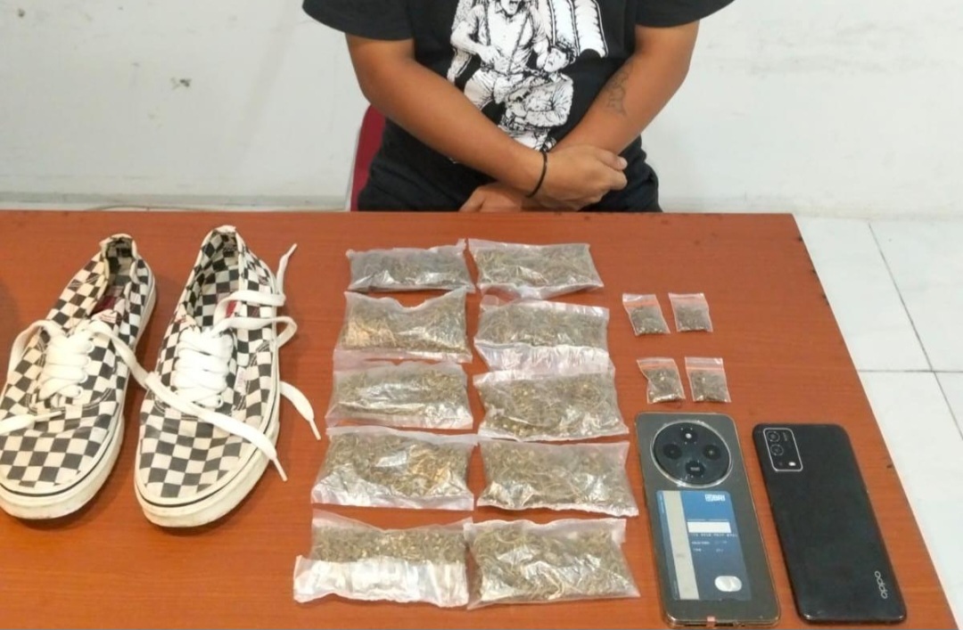 Simpan 14 Sachet Ganja, Seorang Pemuda 29 Tahun Diringkus