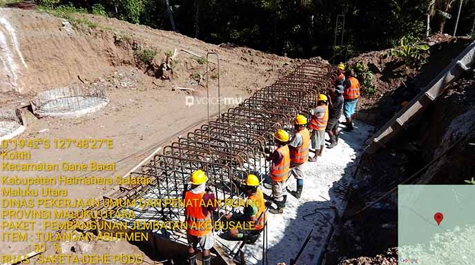 Progres Jembatan Ake Busale 30 Persen, Rekanan Ajukan Pencairan 41 Persen